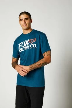 Fox - T-Shirt Wayfarer SS Tee Men Dark Indigo /Neon Pink