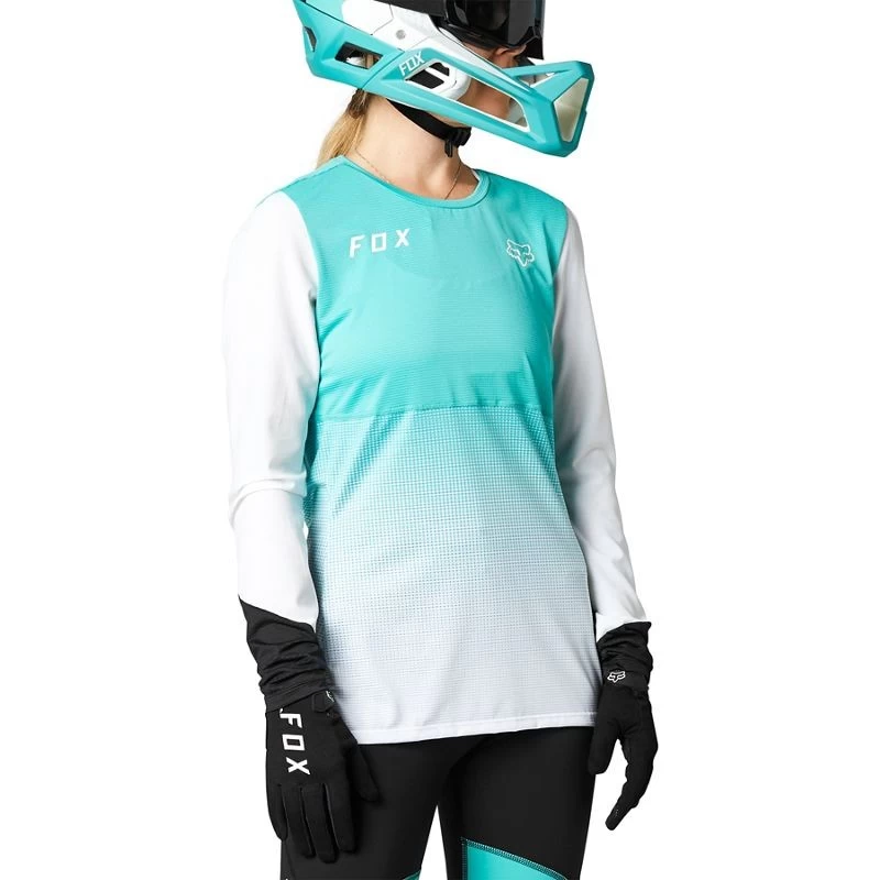 Fox - Jersey Flexair Langarm 21 Woman Teal 3 Fox - Jersey Flexair Langarm 21 Woman Teal
