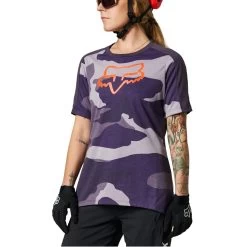 Fox - Jersey Ranger DR Kurzarm 21 Womans Dark Purple Camo