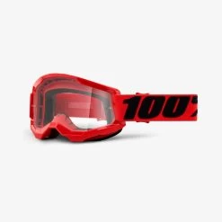 100% - Brille Strata 2 Anti Fog Clear Lens Red