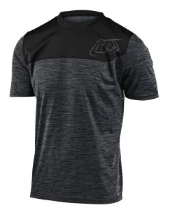 Troy Lee Designs - Jersey Flowline Shield Heather Kurzarm Black/Black