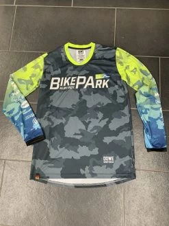 Bikepark Albstadt - Jersey Langarm Design 2023 Flu Yellow/Blue Camo