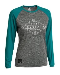 Rocday - Jersey Line Langarm WMN Melange Teal