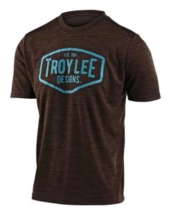 Troy Lee Designs - Jersey Flowline Station Heather Kurzarm Dark Moka/Blue
