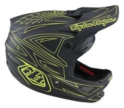 Troy Lee Designs - Fullface-Helm D3 Fiberlite Spiderstripe Gray / Yellow -Fahrradladen TLD B22S D3FL SPIDER STRIPE GRYYEL 05 L 1280x1280