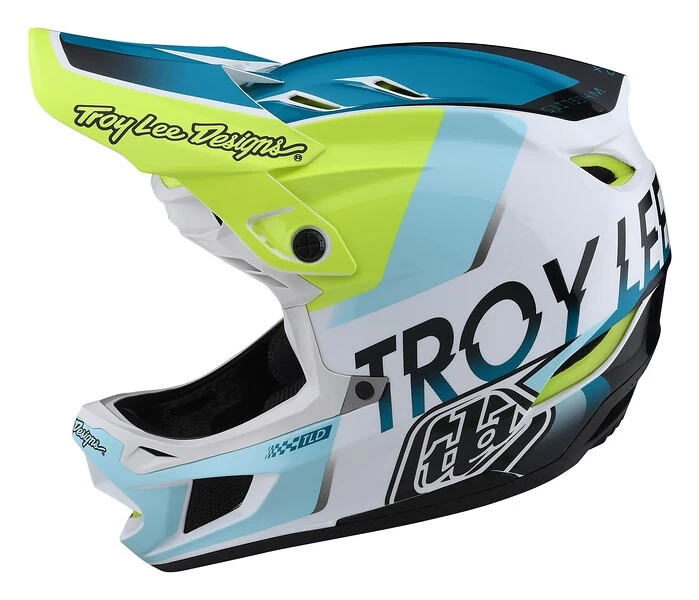 Troy Lee Designs - Fullface-Helm D4 Composite MIPS Qualifier White / Green 3 Troy Lee Designs - Fullface-Helm D4 Composite MIPS Qualifier White / Green