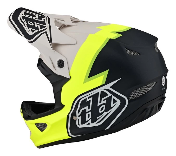 Troy Lee Designs - Fullface-Helm D3 Fiberlite Volt Flo Yellow 6 Troy Lee Designs - Fullface-Helm D3 Fiberlite Volt Flo Yellow – Bild 4