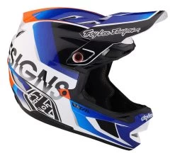 Troy Lee Designs - Fullface-Helm D4 Composite MIPS Qualifier White / Blue