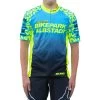 Bikepark Albstadt - XC Racing Jersey Kurzarm Leopard Design 2020 Flu Yellow/Cyan/Petrol