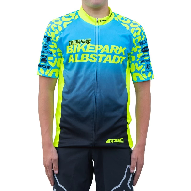 Bikepark Albstadt - XC Racing Jersey Kurzarm Leopard Design 2020 Flu Yellow/Cyan/Petrol 3 Bikepark Albstadt - XC Racing Jersey Kurzarm Leopard Design 2020 Flu Yellow/Cyan/Petrol