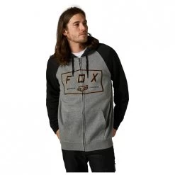 Fox - Kapuzenjacke Badger Zip-Fleece Heather Grey 7 Fox - Kapuzenjacke Badger Zip-Fleece Heather Grey -Fahrradladen fox racing badger zip fleece hoodie detail 2 1280x1280