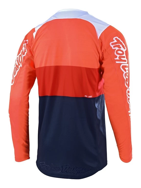 Troy Lee Designs - Jersey SE Beta Langarm Flo Orange/Navy 4 Troy Lee Designs - Jersey SE Beta Langarm Flo Orange/Navy – Bild 2